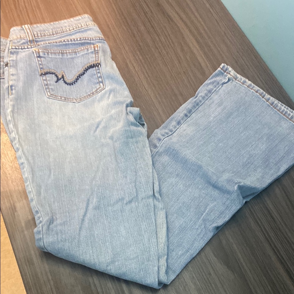 SO Brand Light Blue Jeans Boot Cut Junior Size 7 Average